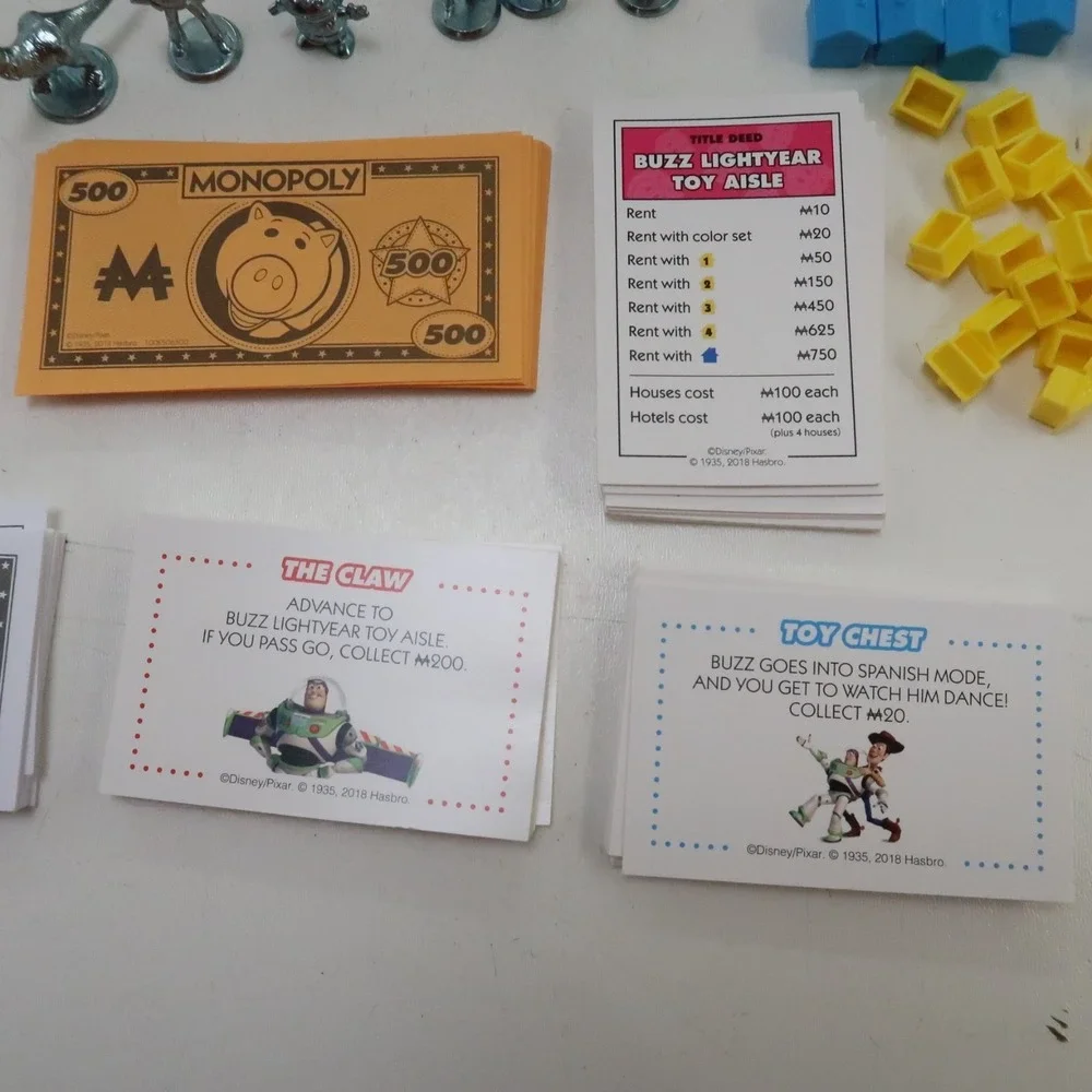 Hasbro Monopoly Disney Pixar Toy Story Hasbro Woody Buzz Lightyear Complete
